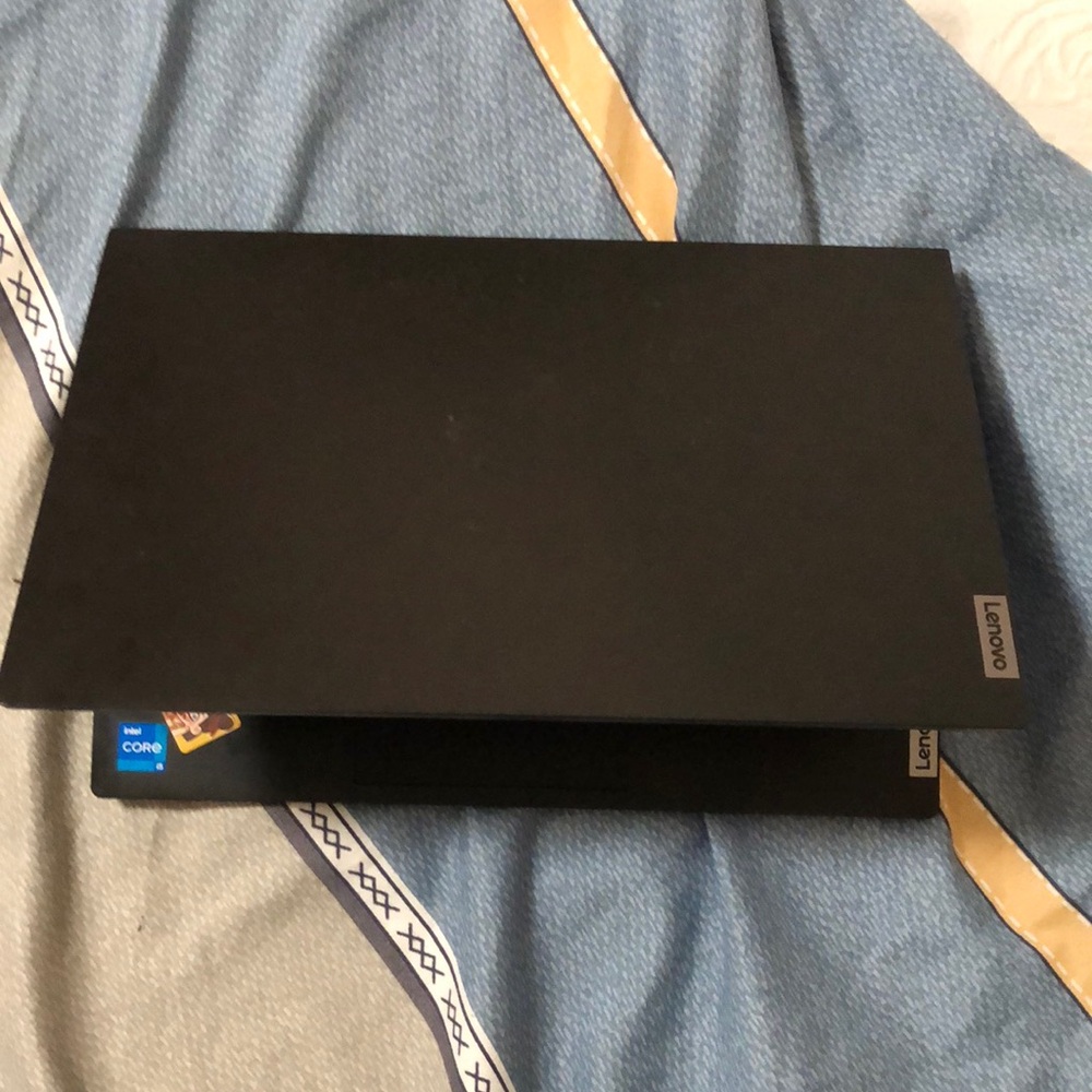 Lenovo Black Laptop Sleek Design Matte Finish